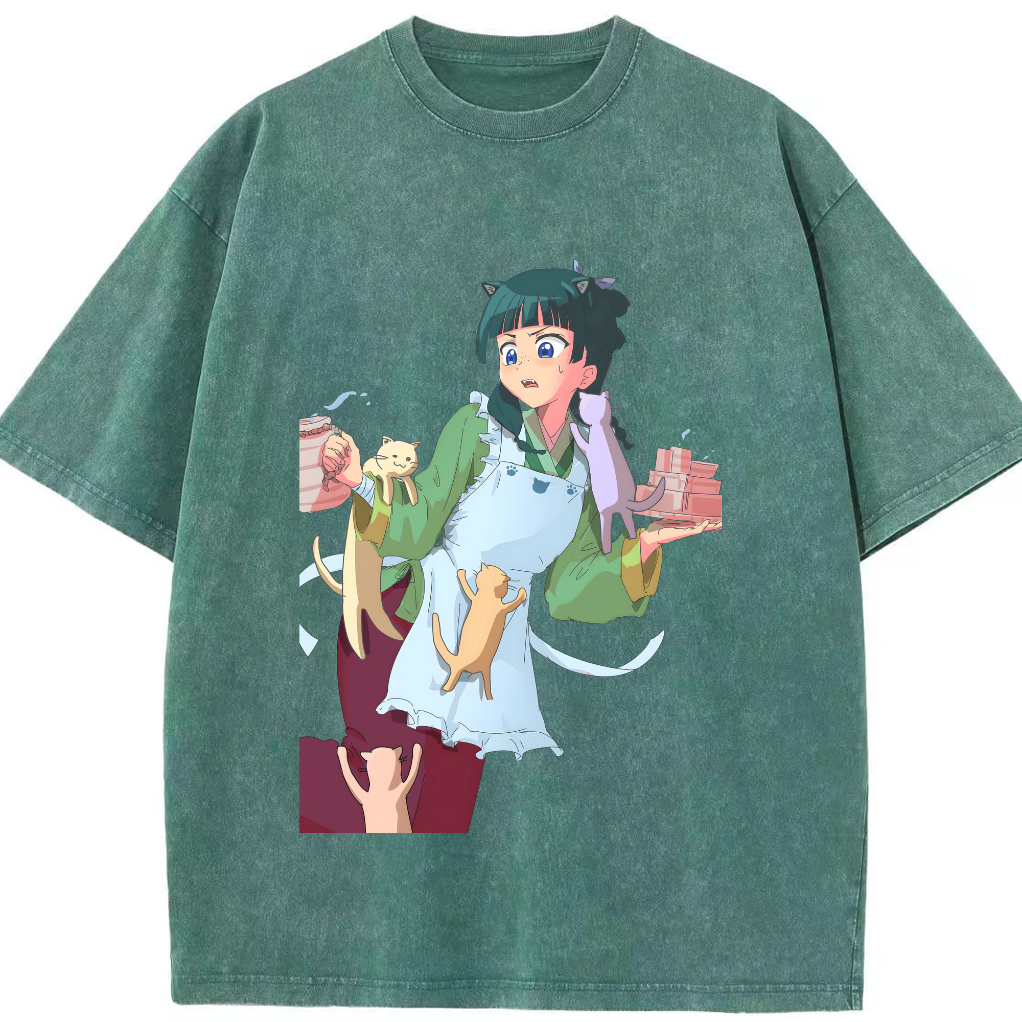 （画像用） 薬屋のひとりごと The Apothecary Diaries 綿100% ヴィンテージ風 半袖Tシャツ（フロントプリント）